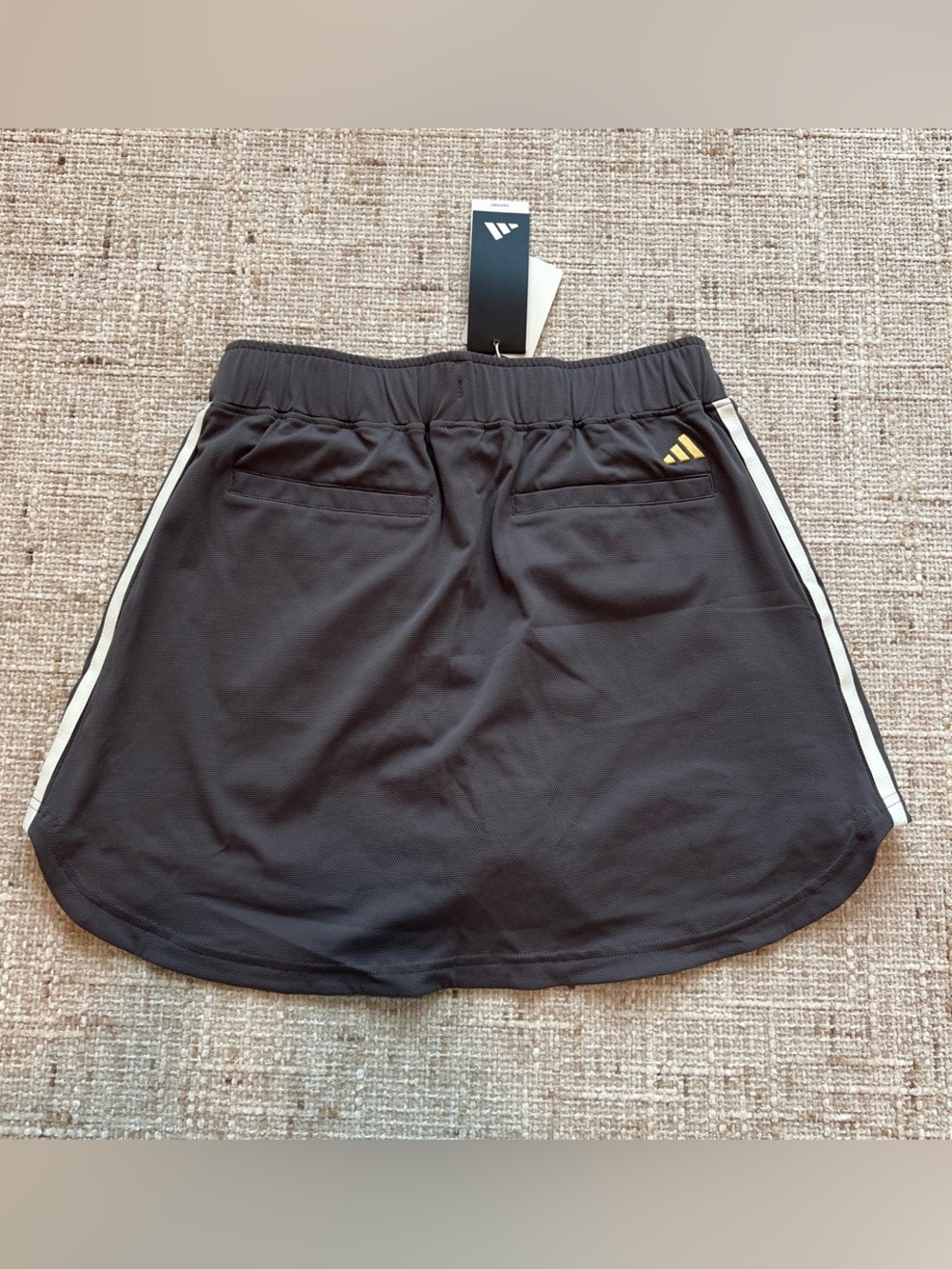 Adidas Women’s Athletic Shorts Skort with White Side Stripes - Picture 2 of 5